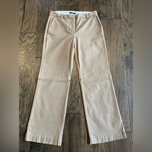 Lands’ End Pants Womens Chino Straight Khakis Mid-Rise Cotton Size:6 Fit 2